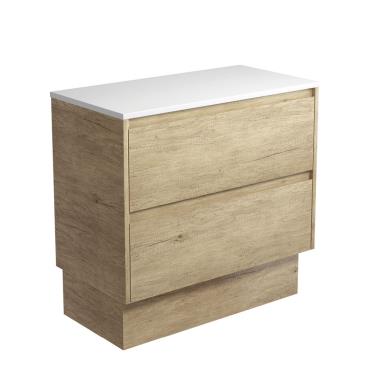 Amato Scandi Oak Floor Vanity - Timber