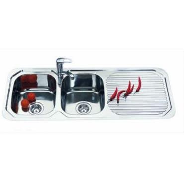1180 Double Bowl Kitchen Sink - Stainless Steel