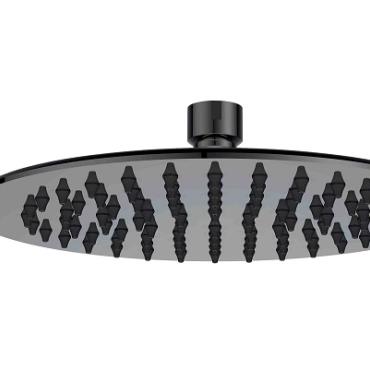 300mm Round Shower Head - Black