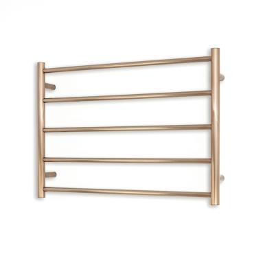 5 Bar Heated Towel Ladder - Round - 240 Volt - Champagne