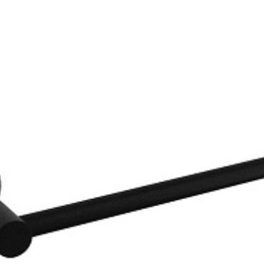 Cosmo Black Single Towel Rail - Black (Matt)