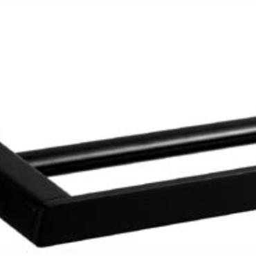 Elegant Black Double Towel Rail - Black (Matt)