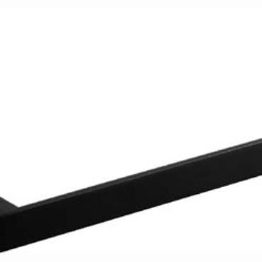 Elegant Black Single Towel Rail - Black (Matt)