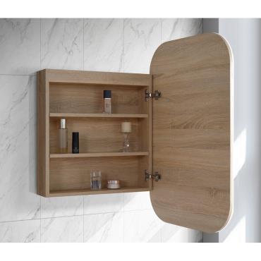 Eric LED Shaving Cabinet - Natural Timber
