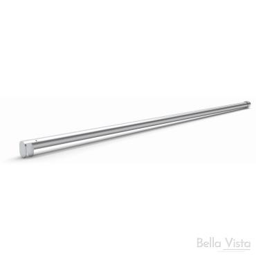 Glass Panel Support Rod - Round - Gun Metal Grey