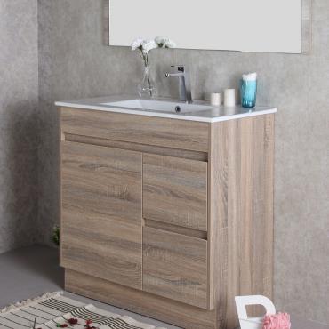 Tobi Floor Vanity - Natural Oak