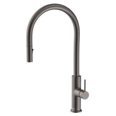 Kaya Pull-Out Sink Mixer - Gun Metal Grey
