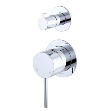 Kaya Wall Diverter Mixer Small Plates - Brushed Copper