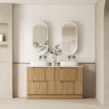 Lovina Floor Vanity w/ Stone Top Undermount Stone Top - Timber