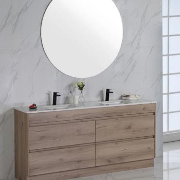 Max Floor Vanity w/ Ceramic Top - Timber