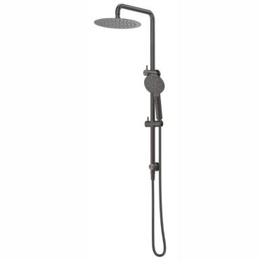 Mica Double Shower on Rail - Gun Metal Grey