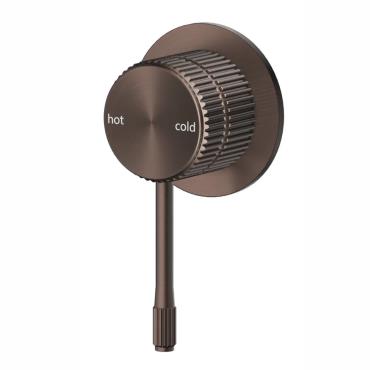 Mica Fluted Shower Mixer - Dusk Bronze
