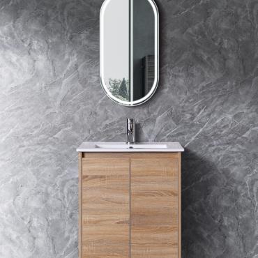 Rio Slimline Floor Vanity - Natural Oak