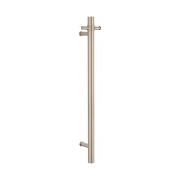 Vertical Heated Towel Rail - Warm Brushed Nickel