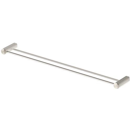 ACCESSORIES - Mica Fluted Double Towel Rail - Brushed Nickel