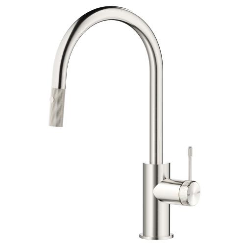 TAPWARE - Mica Fluted Pull-Out Sink Mixer - Brushed Nickel