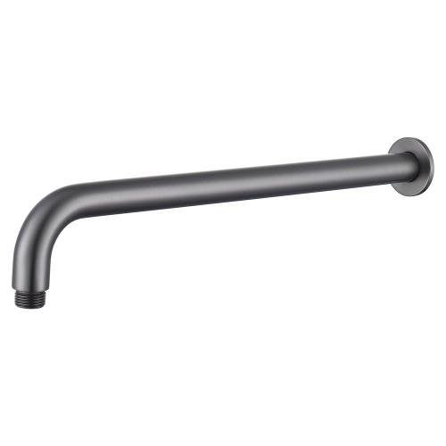 TAPWARE - Mica Wall Shower Arm - 450mm - Curved - Gun Metal Grey