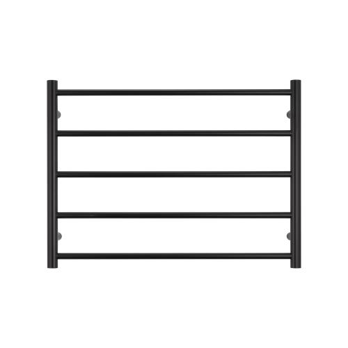 ACCESSORIES - 5 Bar Heated Towel Ladder - Round - 240 Volt - Black (Matt)