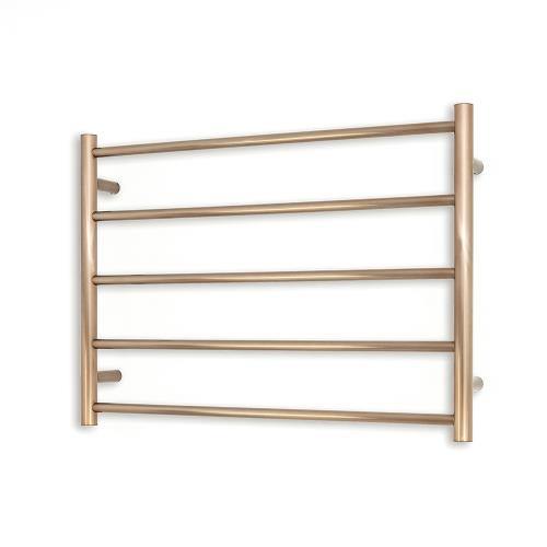 ACCESSORIES - 5 Bar Heated Towel Ladder - Round - 240 Volt - Champagne