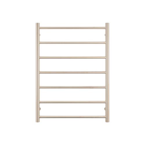 ACCESSORIES - 7 Bar Heated Towel Ladder - Round - 240 Volt - Warm Brushed Nickel