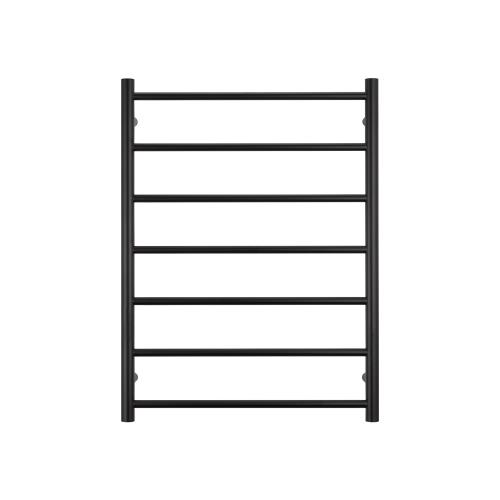 ACCESSORIES - 7 Bar Heated Towel Ladder - Round - 240 Volt - Black (Matt)