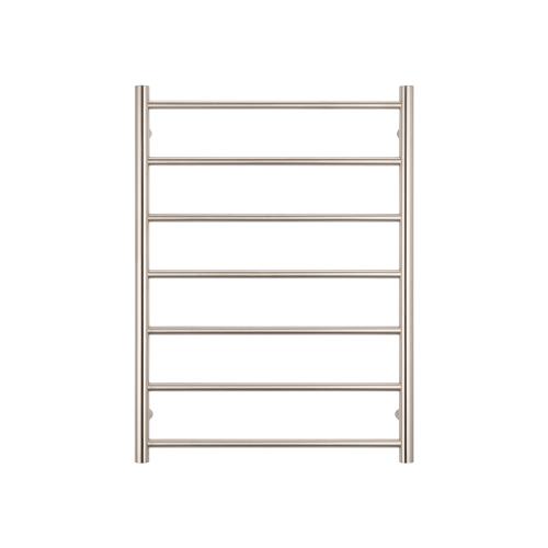 ACCESSORIES - 7 Bar Heated Towel Ladder - Round - 240 Volt - Brushed Nickel
