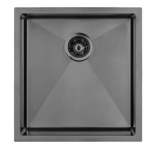 KITCHEN & LAUNDRY - Atlas Single Bowl Sink 450 x 450 - Gun Metal Grey