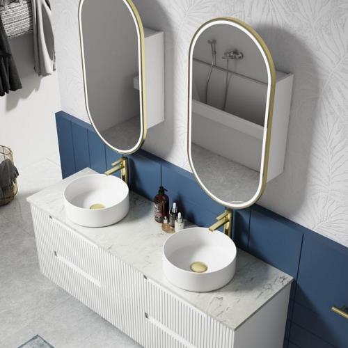 MIRRORS AND CABINETS - Beau Monde LED Shaving Cabinet - 