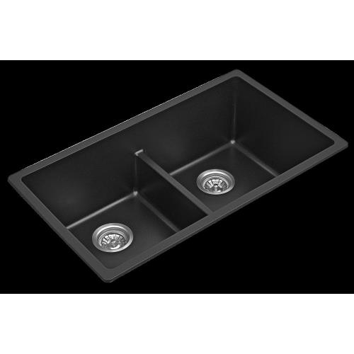 KITCHEN & LAUNDRY - BLACK Double Bowl Sink - 