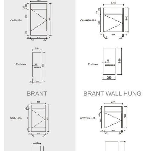 VANITIES - Brant Wall Hung Ensuite Vanity - 