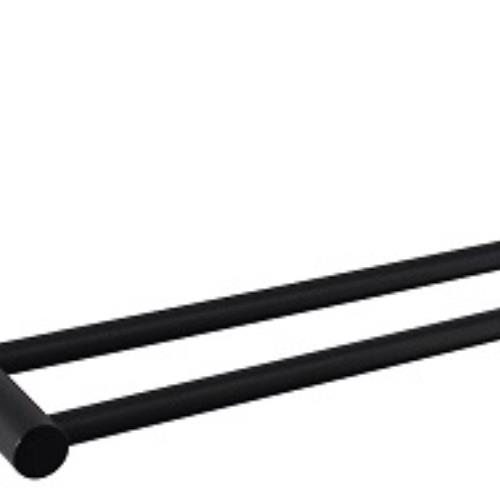 ACCESSORIES - Cosmo Black Double Towel Rail - 