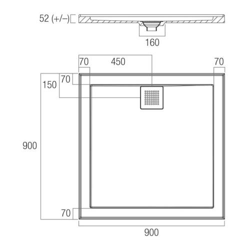 SHOWERS - ECO Shower Bases - UNDER 1000mm - 
