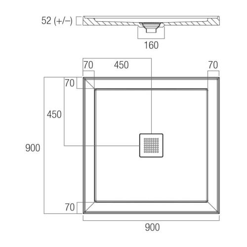 SHOWERS - ECO Shower Bases - UNDER 1000mm - 