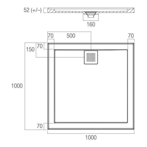 SHOWERS - ECO Shower Bases - UNDER 1000mm - 