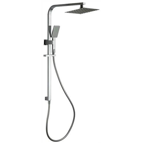 TAPWARE - Elegant Square Double Shower on Rail - Chrome