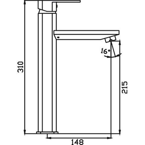 TAPWARE - Elegant Tall Basin Mixer - 