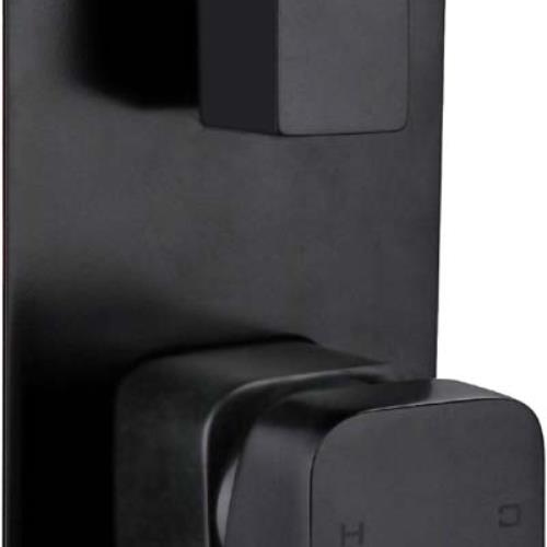 TAPWARE - Elegant Wall Mixer with Diverter - Black - 