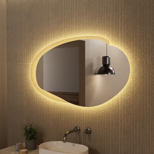 MIRRORS AND CABINETS - Evanston LED Mirror with Frosted Edge - 1300 x 763