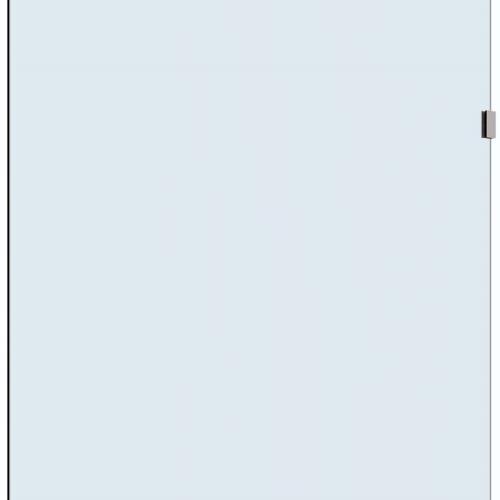 SHOWERS - Frameless Glass Fixed Panel Shower Screen - Gun Metal Grey