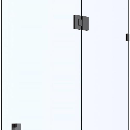 SHOWERS - Frameless Shower Screens Front Only - Black (Matt)