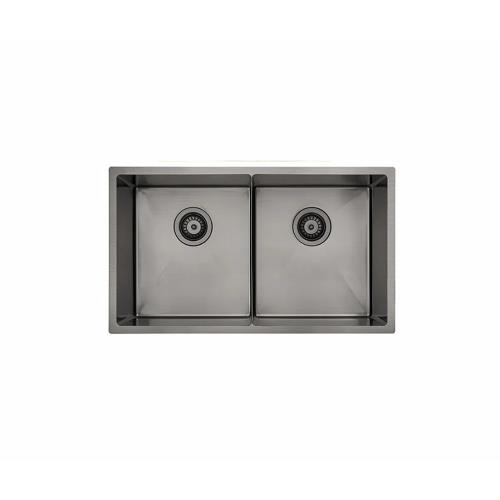 KITCHEN & LAUNDRY - Gun Metal Double Bowl Sink - 