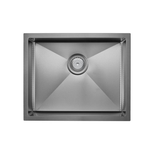 SINKS AND TROUGHS - Hana Anti-Scratch 40L Single Bowl Sink PVD - Gun Metal Grey, Sink Only