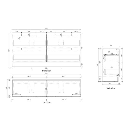 VANITIES - Lovina Floor Vanity - 1800mm(Double Bowl)