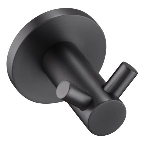 ACCESSORIES - Mica Double Robe Hook - Gun Metal Grey