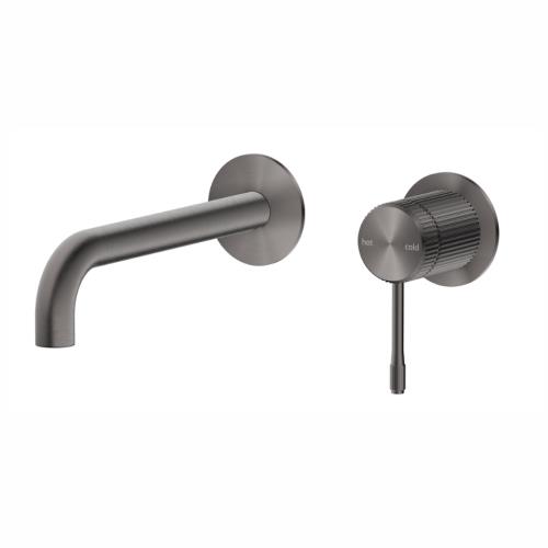 TAPWARE - Mica Fluted Wall-Spout Combo - Gun Metal Grey