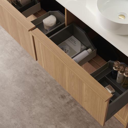 VANITIES - Noma Floor Vanity - Rosewood, 1500mm(Double Bowl)