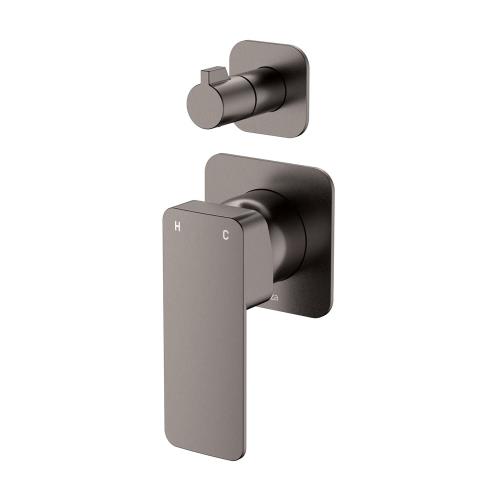 TAPWARE - Tono Wall Diverter Mixer 2 Plate - Gun Metal Grey
