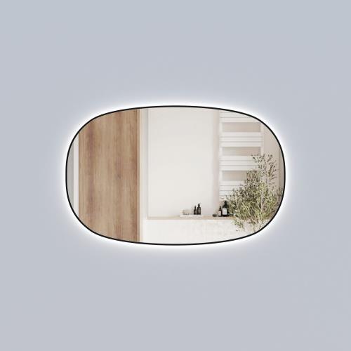 MIRRORS AND CABINETS - Valmont Horizontal 1400mm LED Mirror - Black (Matt)