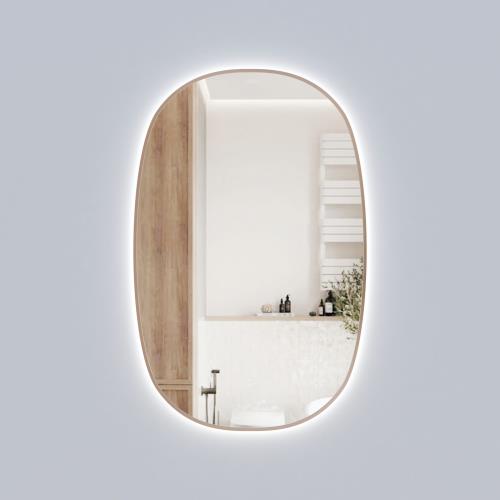 MIRRORS AND CABINETS - Valmont Vertical 580mm LED Mirror - Brushed Bronze
